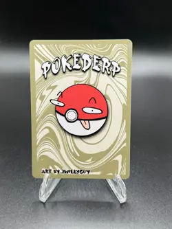 Shadowbud (Gengar) 6/7 - Pokederp v1 - Holo Blackout - Derpy Fan Art Parody Card - Image 3