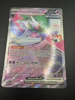 Iron Valiant Ex Pokemon Prize Pack Series 5 Promo Pokemon Card Play Stamp - NM - Image 4