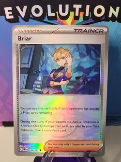 Briar 100/131 Prismatic Evolutions Pokemon Card Poke Ball Reverse Holo - Nm - Image 1