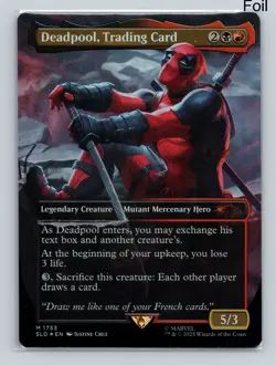 MTG Deadpool, Trading Card (Rainbow Foil) M Secret Lair Drop Series 1753 NM - Image 1