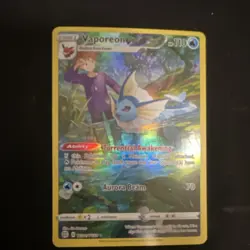 Pokemon Vaporeon Ultra Rare Holo Card TG02/TG30 Trainer Gallery Brilliant Stars - Image 1