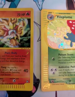 Pokemon TCG English Card Aquapolis Entei 10/147 Reverse Holo Vileplume H31/H32 - Image 4