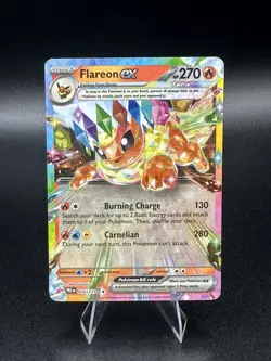 Flareon ex 014/131 Pokemon Prismatic Evolutions Holo Pokemon Card - Image 1
