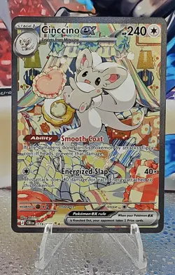 Cinccino ex 119/086 Special Illustration Rare ME04: Chaos Rising Pokemon NM - Image 1