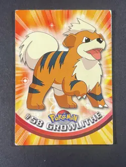 1999 Pokemon Topps Series 1 - Growlithe No. 58 Blue Label - Image 1