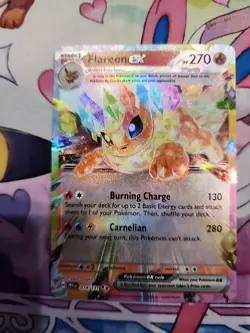 Pokemon TCG Flareon EX Prismatic Evolutions Double Rare Holo Card 014/131 - Image 1