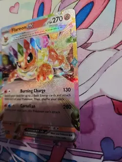 Pokemon TCG Flareon EX Prismatic Evolutions Double Rare Holo Card 014/131 - Image 3