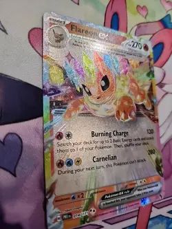 Pokemon TCG Flareon EX Prismatic Evolutions Double Rare Holo Card 014/131 - Image 4