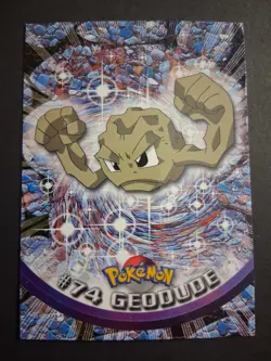 LP #74 Geodude Pokemon 1999 Topps TV Animation Edition Series 1 Blue Logo - Image 1