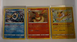 Pokemon TCG Cosmo Holos Each W/ Swirl Vaporeon, Flareon, Jolteon NM +1 - Image 1
