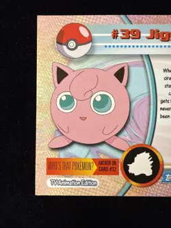 1st Printing Blue Logo - Jigglypuff - Pokemon 1999 Topps TV - #39 - LP - Image 5
