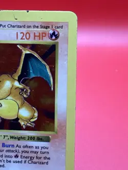 Pokemon TCG Base Set Shadowless Charizard 4/102 Holo Rare EN 120 HP - Image 3
