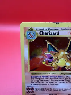 Pokemon TCG Base Set Shadowless Charizard 4/102 Holo Rare EN 120 HP - Image 4