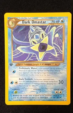 1st Edition - Dark Omastar - Neo Destiny - 19/105 - Pokemon TCG - NM - Image 1