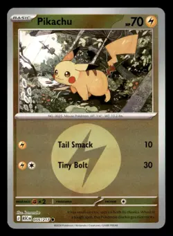 Pikachu (Energy Symbol Pattern) 055/217 Ascended Heroes Pokemon Reverse Holo NM - Image 1
