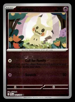 Mimikyu 042/094 Common Phantasmal Flames Pokemon Reverse Holo Near Mint - Image 1