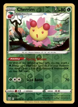 Cherrim 008/163 Holo Rare Battle Styles Pokemon Reverse Holo Near Mint - Image 1