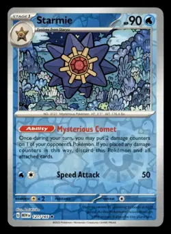Starmie 121/165 Rare 151 Pokemon Reverse Holo Near Mint - Image 1
