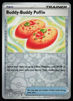 Buddy-Buddy Poffin 144/162 Uncommon Temporal Forces Pokemon Reverse Holo NM - Image 1