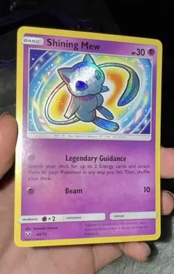 Pokemon TCG Shining Legends Shining Mew 40/73 Holo English Shiny Holo Rare HP30 - Image 1