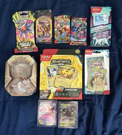 Huge Pokemon TCG Sealed Box & Packs Lot Tins, Blister, Checklane, Sword & Shield - Image 1