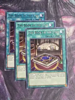 3x The Book of the Law 1st Edition Rare GEIM-EN054 Yu-Gi-Oh! - Image 1