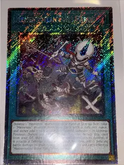 Yu-Gi-Oh! Mementotlan Bone Party RA04-EN099 Platinum Secret Rare 1st Edition NM - Image 1
