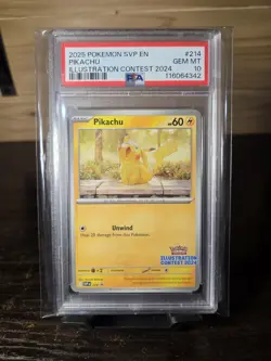 PSA 10 Pikachu 214 Illustration Contest 2024 Promo Card - Image 1