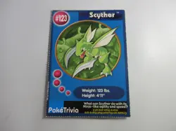 Scyther PokeTrivia Burger King Pokemon Card Played - Image 1