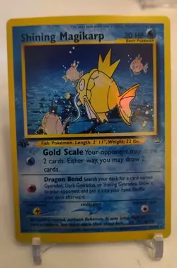 *Custom-made*High Quality,1st Ed. Shining Magikarp,Holo"Display Card" - Image 2