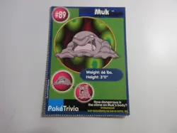 Muk PokeTrivia Burger King Pokemon Card LP - Image 1