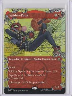 SPIDER-PUNK MTG Spider-man (Borderless) Rare Legendary Creature Card - Image 1