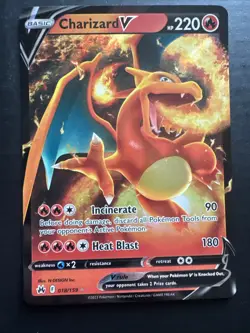 Pokemon TCG Charizard V Crown Zenith Holo Ultra Rare Card 018/159 Raw - Image 1
