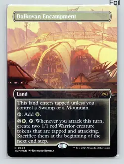 MTG Dalkovan Encampment (Borderless) Foil R Tarkir: Dragonstorm 394 NM - Image 1