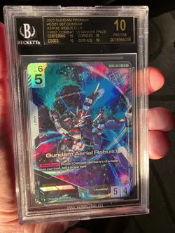 ❄ BLACK LABEL Aerial Rebuild 1st Combat Newtype Challenge Winner Gundam Card ❄ - Image 1