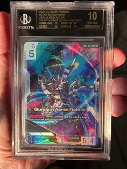 ❄ BLACK LABEL Aerial Rebuild 1st Combat Newtype Challenge Winner Gundam Card ❄ - Image 3