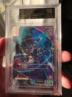 ❄ BLACK LABEL Aerial Rebuild 1st Combat Newtype Challenge Winner Gundam Card ❄ - Image 5
