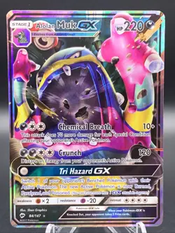 Alolan Muk GX 84/147 Burning Shadows- NM Ultra Rare Pokemon Card - Image 1