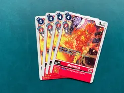Meramon EX8-010 Playset Chain of Liberation Digimon Card Game x4 - Image 1