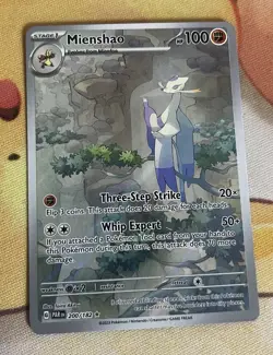 Pokemon TCG Mienshao Paradox Rift Holo Card 200/182 Illustration - Image 1
