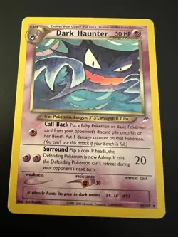 Dark Haunter 36/105 Neo Destiny Unlimited 2002 Pokemon Card Uncommon NM - Image 1