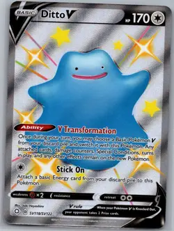 Ditto V SV118/SV122 Full Art Shiny - Shining Fates - Pokemon Card - NM - Image 1
