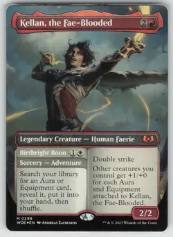 Kellan, the Fae-Blooded (Borderless) M Wilds of Eldraine 298 NM - Image 1