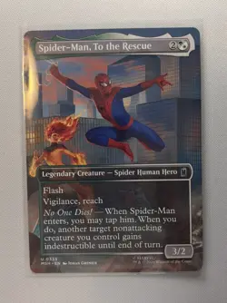 Spider-Man, To the Rescue (Borderless) MSH 335 MTG UC NM Regular - Image 1