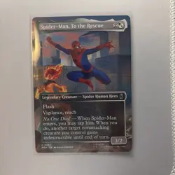 Spider-Man, To the Rescue (Borderless) MSH 335 MTG UC NM Regular - Image 2