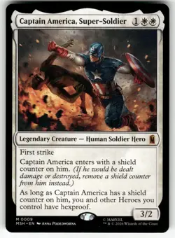 Captain America, Super-Soldier 9 Marvel Super Heroes Magic: The Gathering NM - Image 1