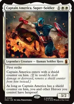 Captain America, Super-Soldier 9 Marvel Super Heroes Magic: The Gathering NM - Image 3