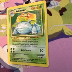 Venusaur 15/102 – Base Set Unlimited Holo Rare Vintage Old Pokemon Card - LP - Image 2