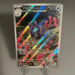 Pokemon Wugtrio SV: Paldean Fates 224/091 Illustration Rare Holo Eng HP90 - Image 1
