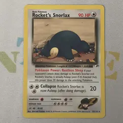 Pokemon TCG Rocket’s Snorlax 33/132 Gym Heroes Unlimited NM - Image 2